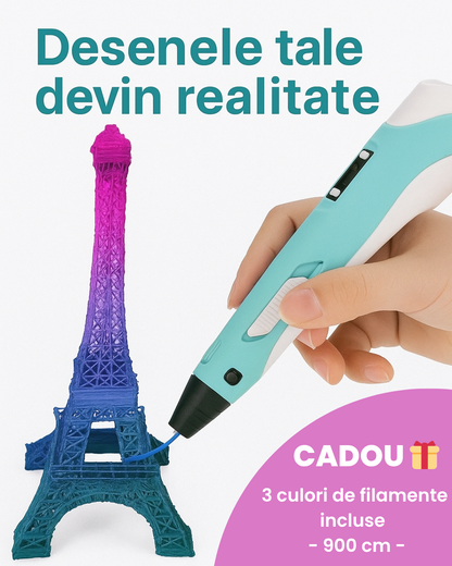 Creionul 3D Magic + 900 cm Filament inclus