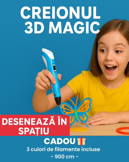 Creionul 3D Magic + 900 cm Filament inclus