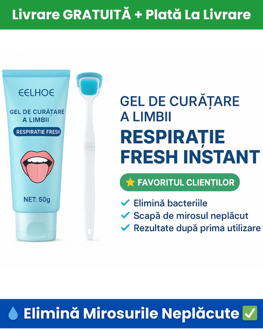 Gel anti-bacterian pentru respirație proaspătă + Cadou Dispozitiv