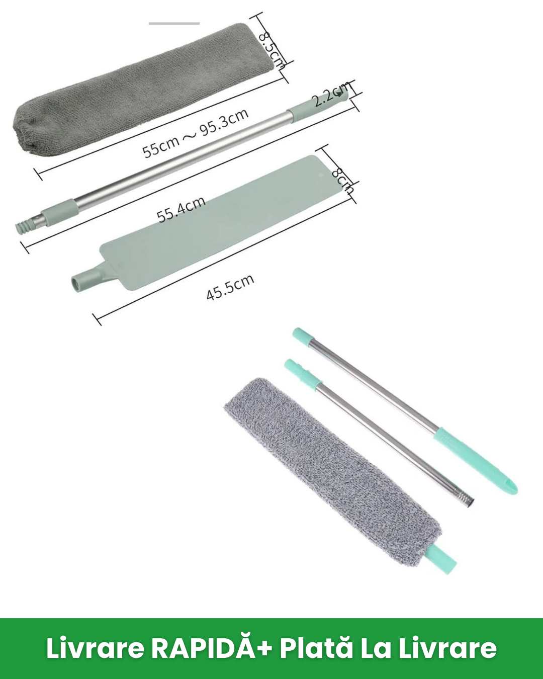 Mop Plat Retractabil Pentru Spațiile Înguste