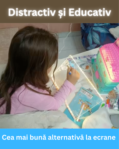 Tableta MAGICĂ de scris pentru copii + 7 Carioci + Laveta de sters CADOU