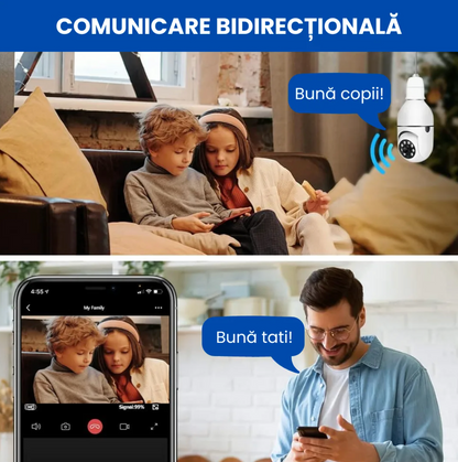 Set Două Camere Full HD Tip Bec