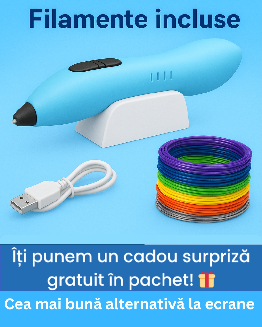 Creionul 3D Magic + 900 cm Filament inclus